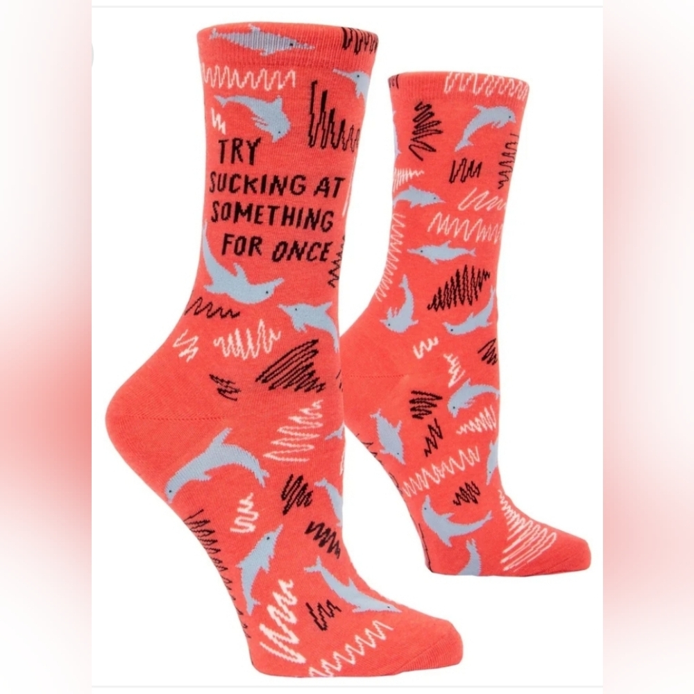 Try Sucking At Something For Once Socks by Blue Q